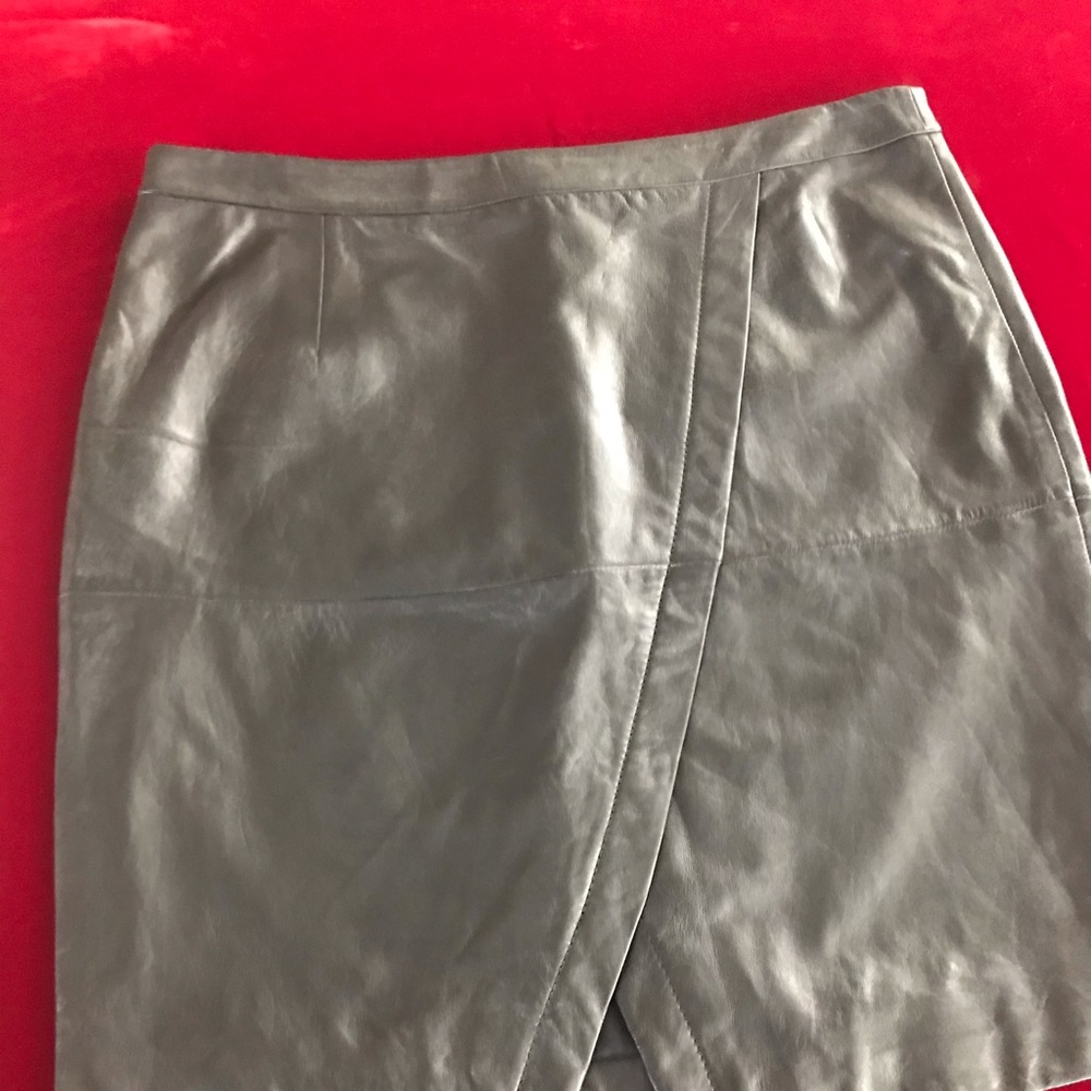 Black Lamb Leather skirt.